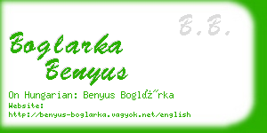 boglarka benyus business card